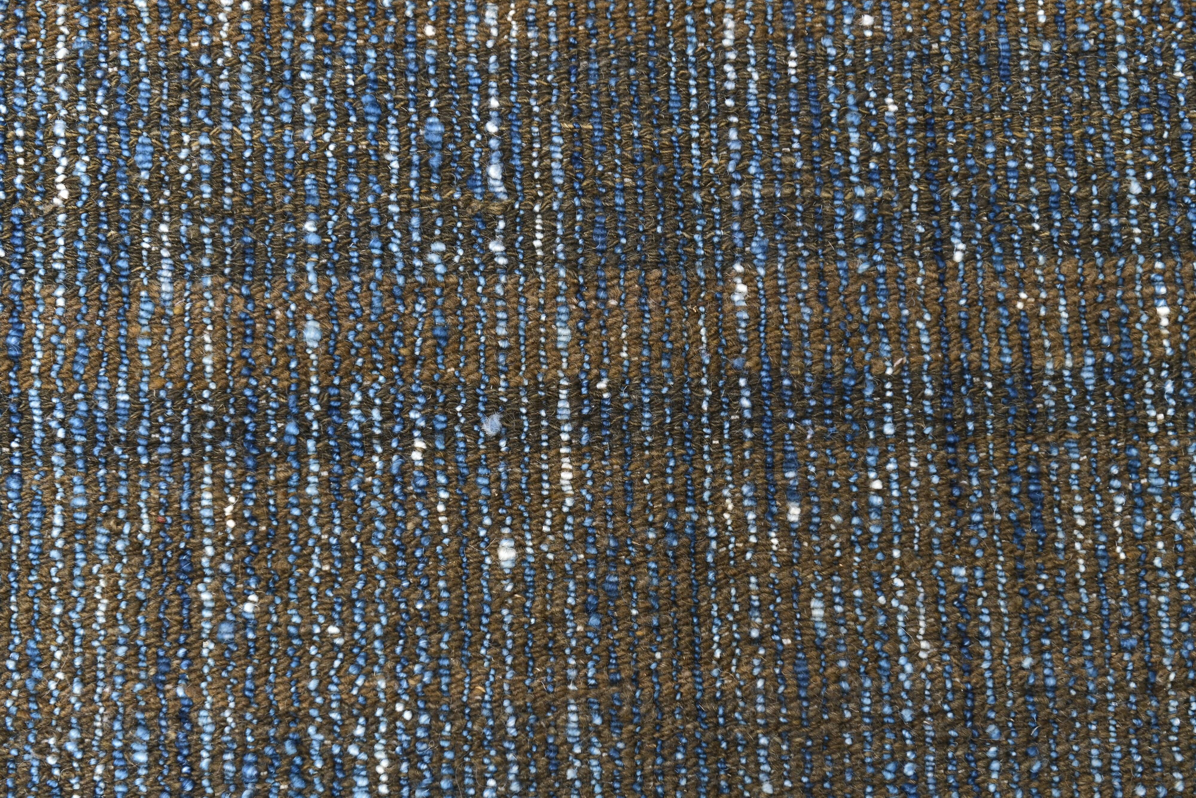 Tapis kilim en laine Kilim Tapi 290x190 cm - Vert Armée, Bleu