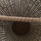Oval basket, with rattan handle from the 1950s