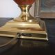 Le Dauphin lamp France vintage leather and brass