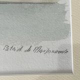 Watercolor representing the island of Malta signed B de Maisonneuve