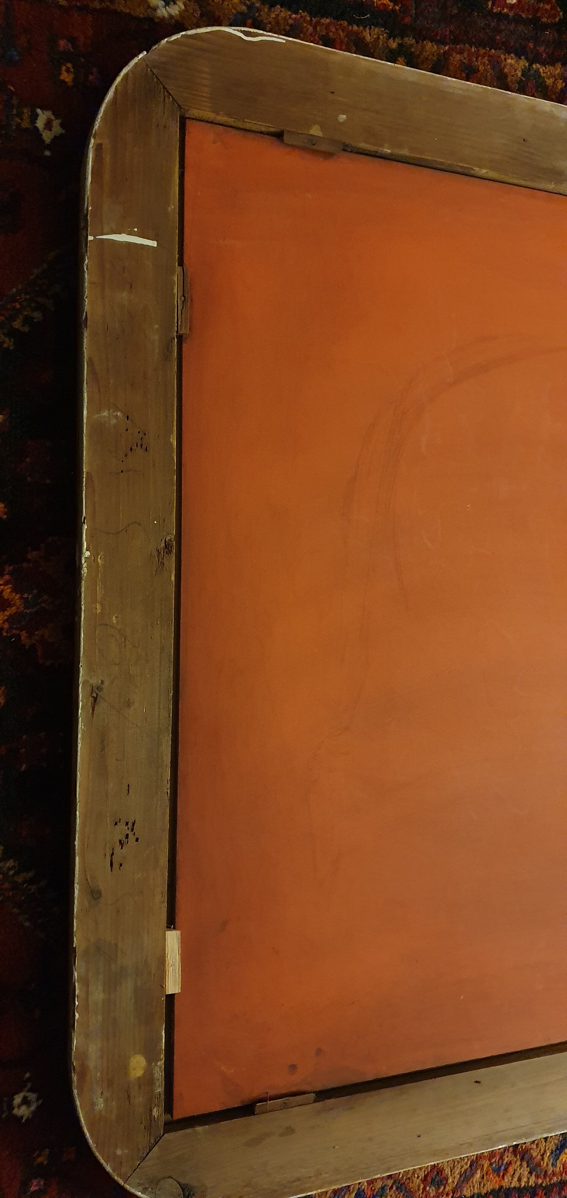 Large Louis Philippe mirror gilded with leaf. 137 x 99 cm.