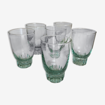 Set of 6 glasses cups 1970