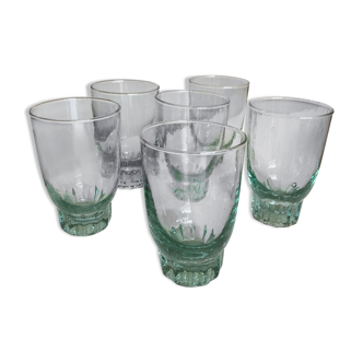 Set of 6 glasses cups 1970