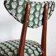 Emerald satin heart chair by David Print, walnut beech wood, Europe, 1960s.