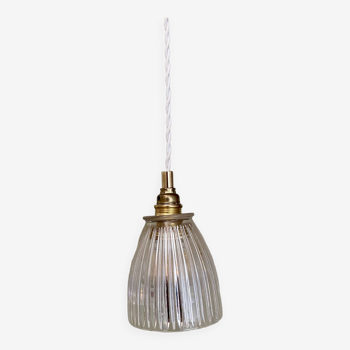 Vintage tulip pendant lamp in Baccarat crystal
