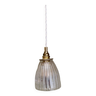 Vintage tulip pendant lamp in Baccarat crystal