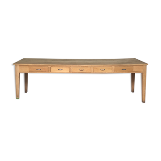 Farm table, 10 drawers