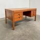 Vintage Scandinavian teak desk attributed to Christian Linneberg.