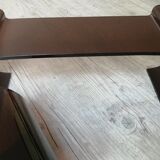 Pair of 70s design smoked plexiglass bedside tables