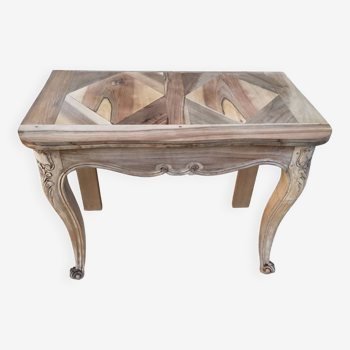 Console en bois naturel de style Louis XV