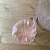 Set of 2 Murano glass soliflore vases with pink corolla