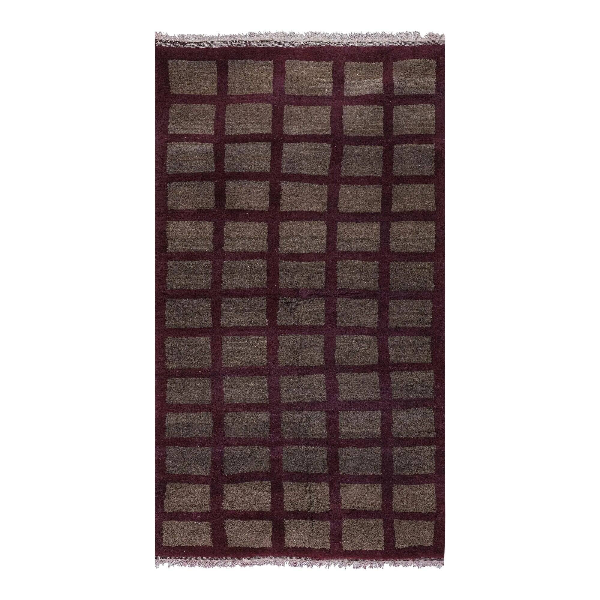 Vintage Turkish handmade rug 113x208 cm