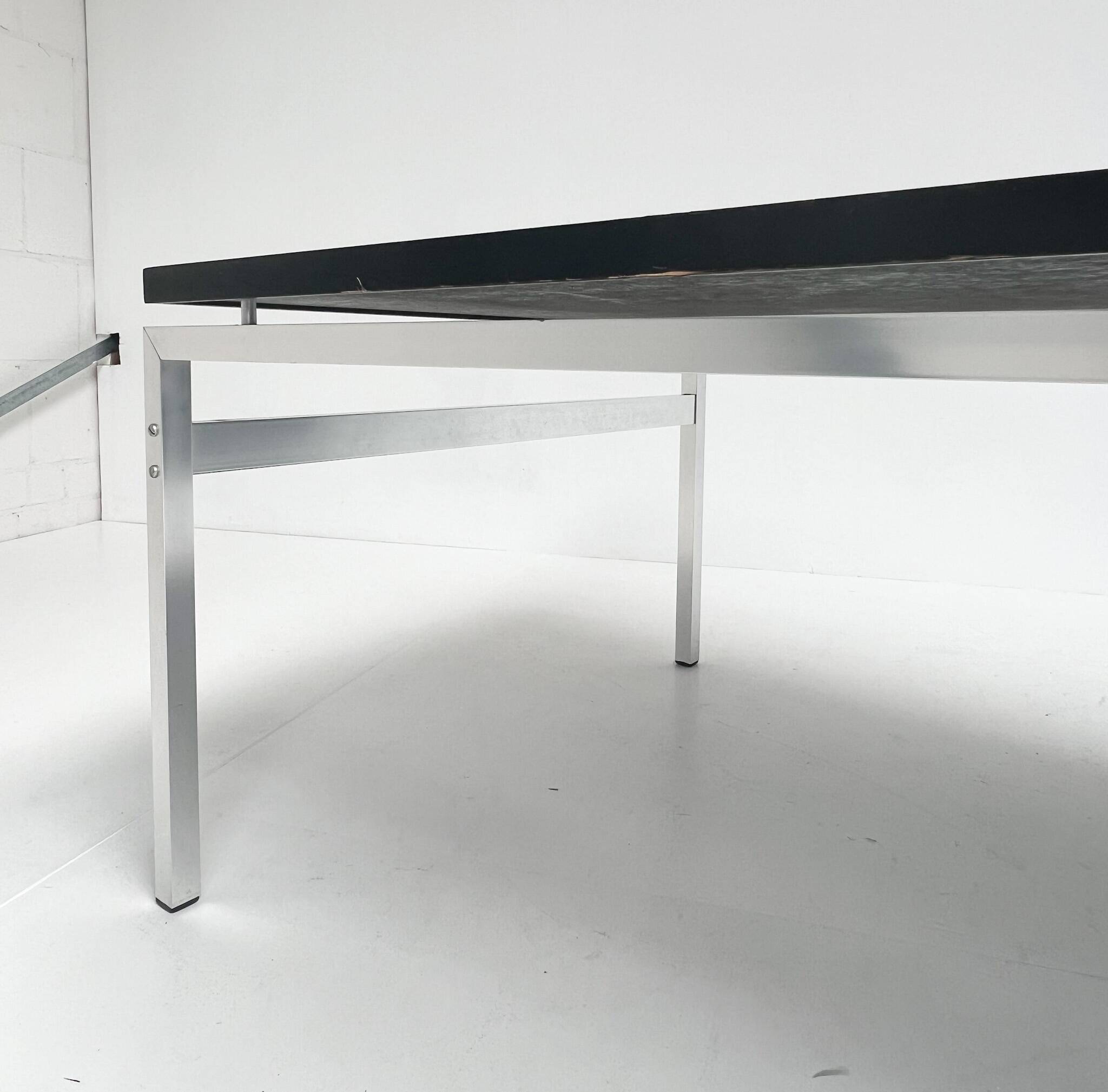 Glass coffee table by Jean René Talopp, 1970s