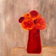 Huile sur toile bouquet orange