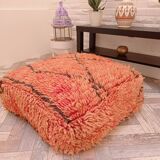 Handmade Berber pouf in wool 60 X 60 X 20 CM