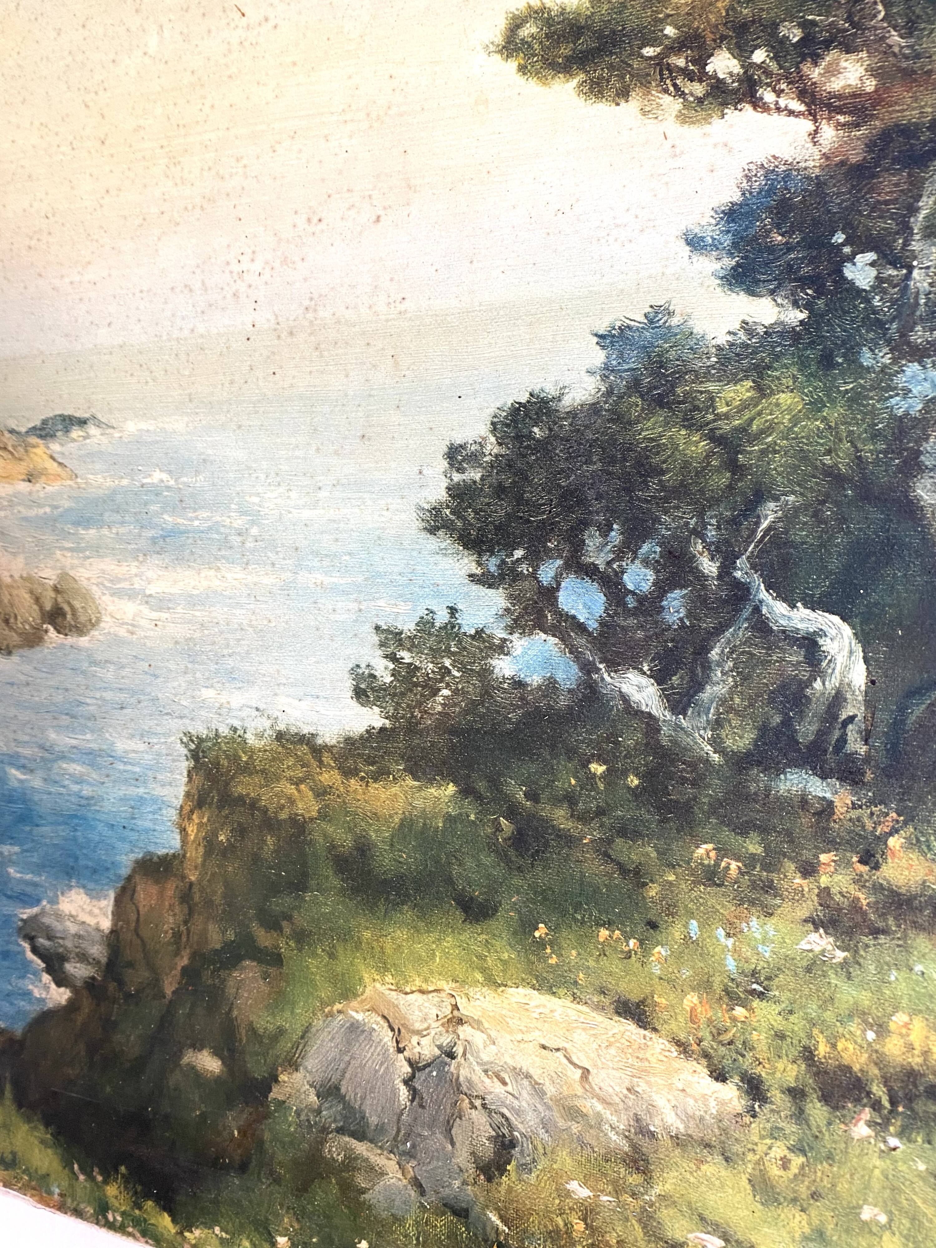 Tableau ancien impression d'art , paysage  Robert Woods 79x61 cm