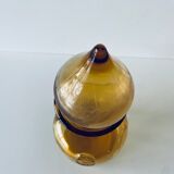 Vintage amber glass decanter