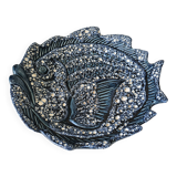 Vintage ceramic fish plate Vallauris 1950-60 (Diameter 32cm)