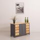 Side chest of drawers with drawers and hinged doors, fully restored