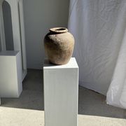 Borneo vase in brown terracotta (1) H35 D23