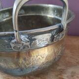 Old brass cache pot