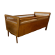 Wooden and wicker baby bed