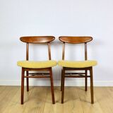 Vintage Hałas chairs yellow vintage - set of 2