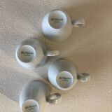 Tasses et Sous-tasses Guy Degrenne modèle Modulo blanc