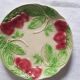 Six slip plates with strawberry decoration