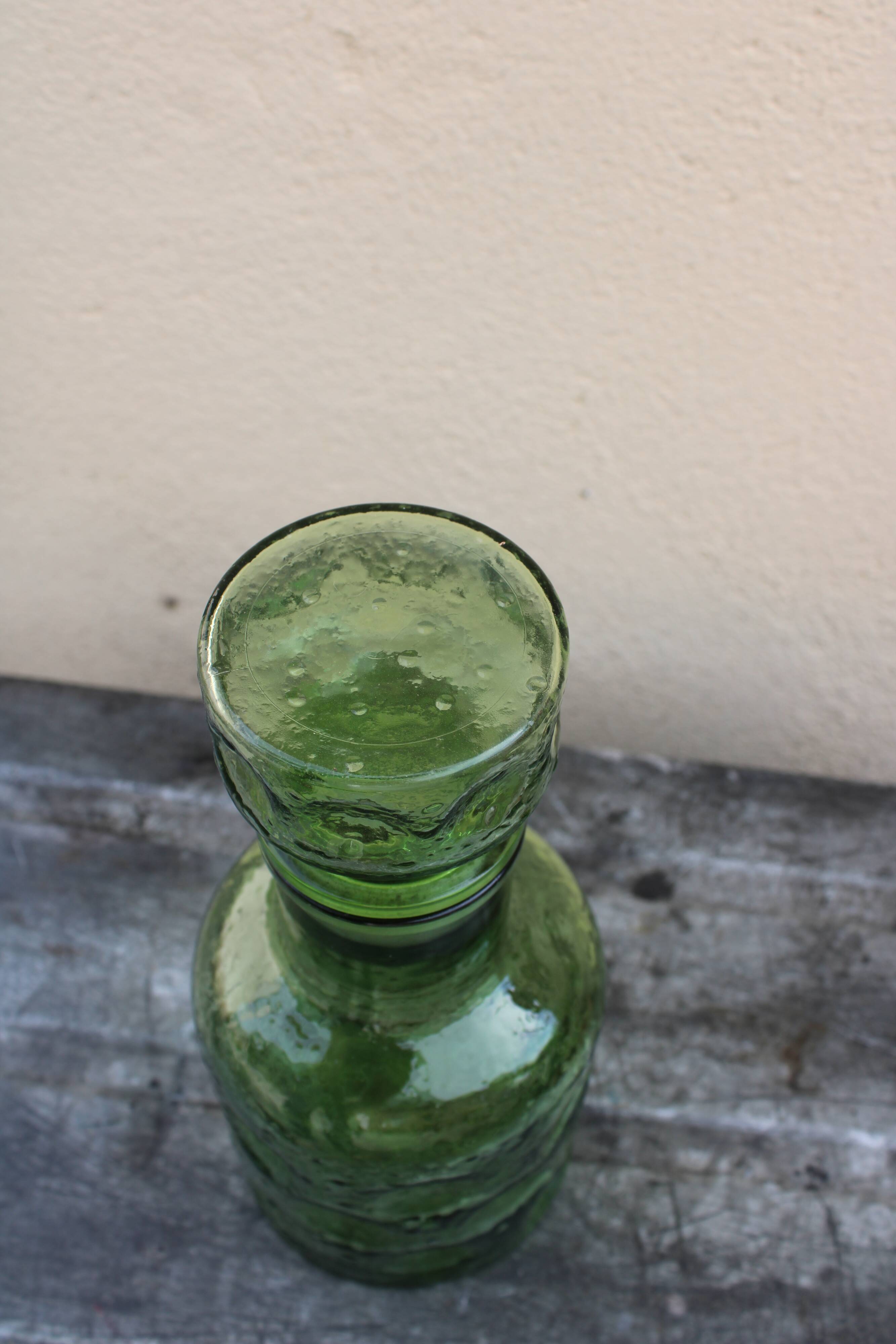 70's green carafe