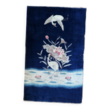 Antique 1890s Chinese Peking rug with crane design 95cm x 152cm