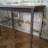 Metal and wood desk from the 1970s.