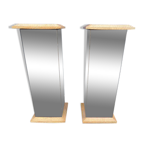 Paire de sellette miroirs