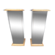 Paire de sellette miroirs et bois