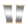 Paire de sellette miroirs et bois