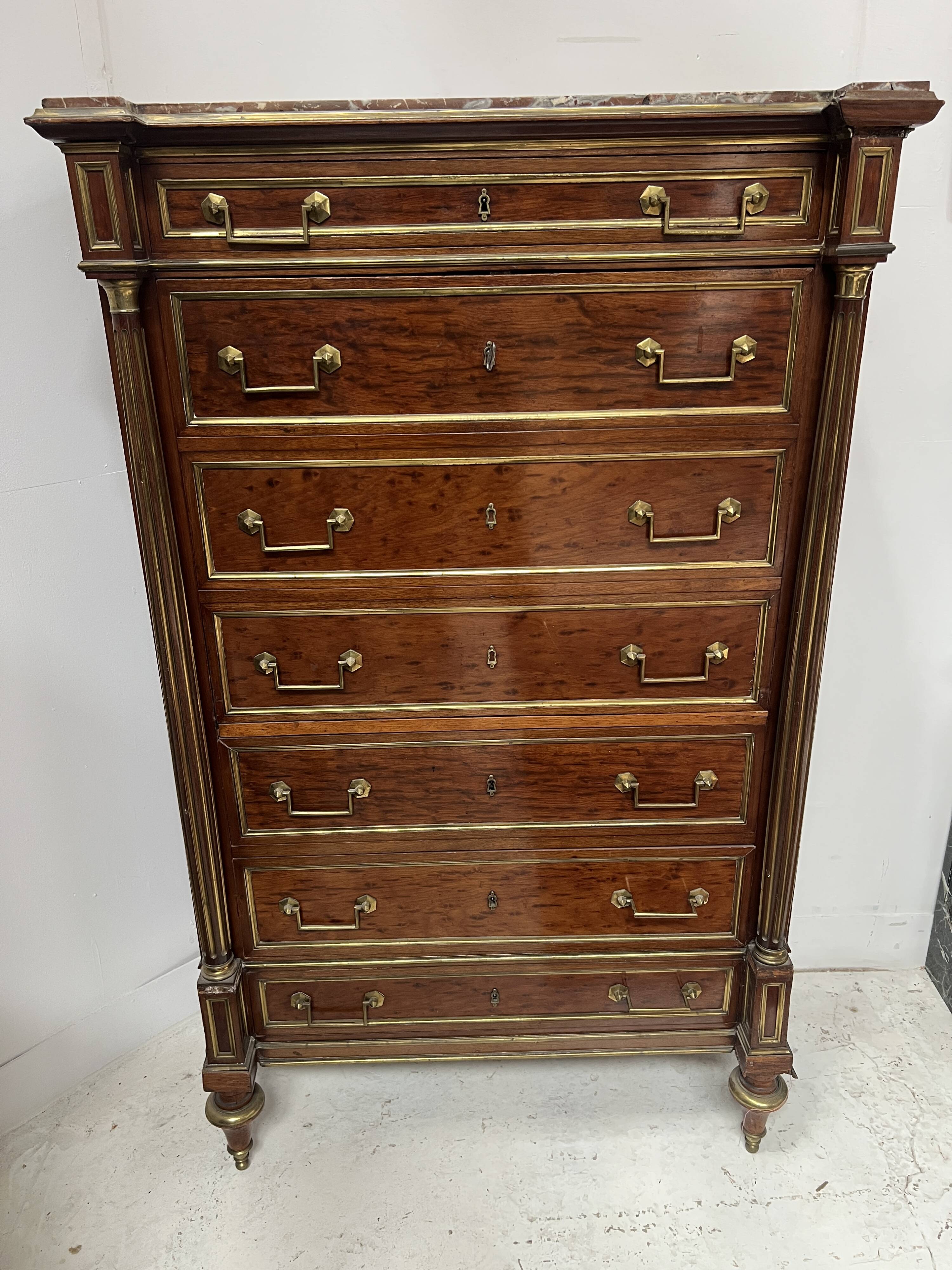 Napoleon III secretary in Louis XVI style made of mahogany, 19th century.