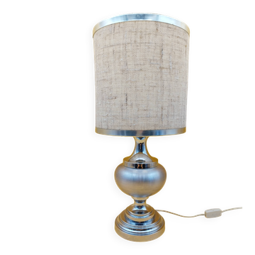 Lampe vintage en alu brossé années 70 aluminium