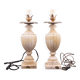 Set of 2 Vintage Neoclassica Alabster Table Lamp by Gregoretti & co.