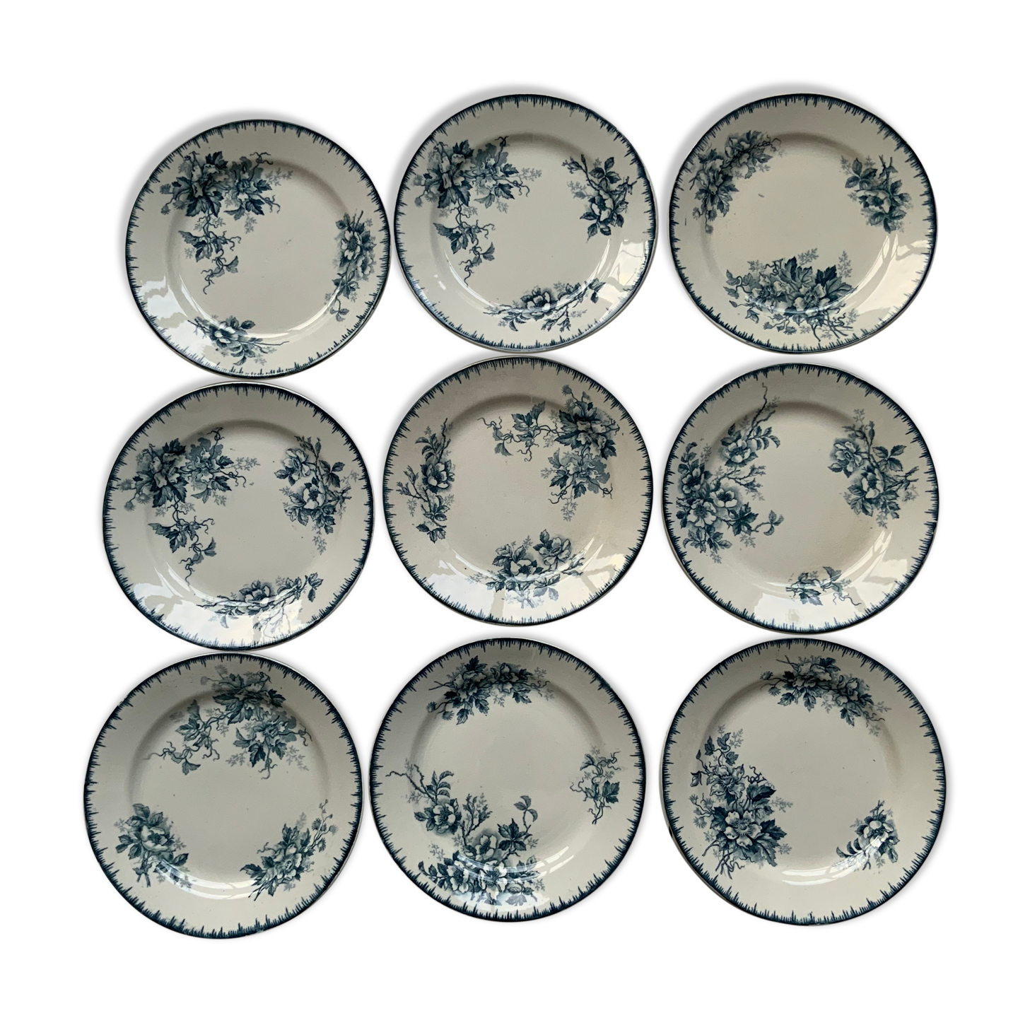 Set of 9 Iron Earth plates