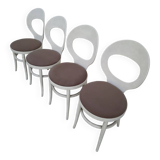 Set of 4 Baumann chairs, Mouette model, vintage 1950s