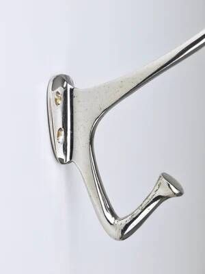 Up to 4 Adolf Loos Art Nouveau Nickel Brass Wall Hooks Café Capua Vienna