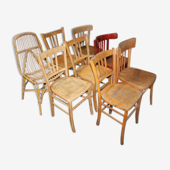 Lot de 8 chaises bistrot