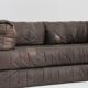 Vintage leather patchwork sofa 1970s