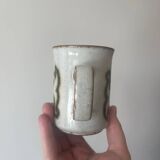 Set of vintage Duncan Ceramics glazed stoneware mugs made in Scotland Style