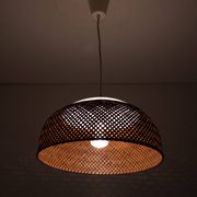 Lampe suspendue en osier du Japon des années 1970