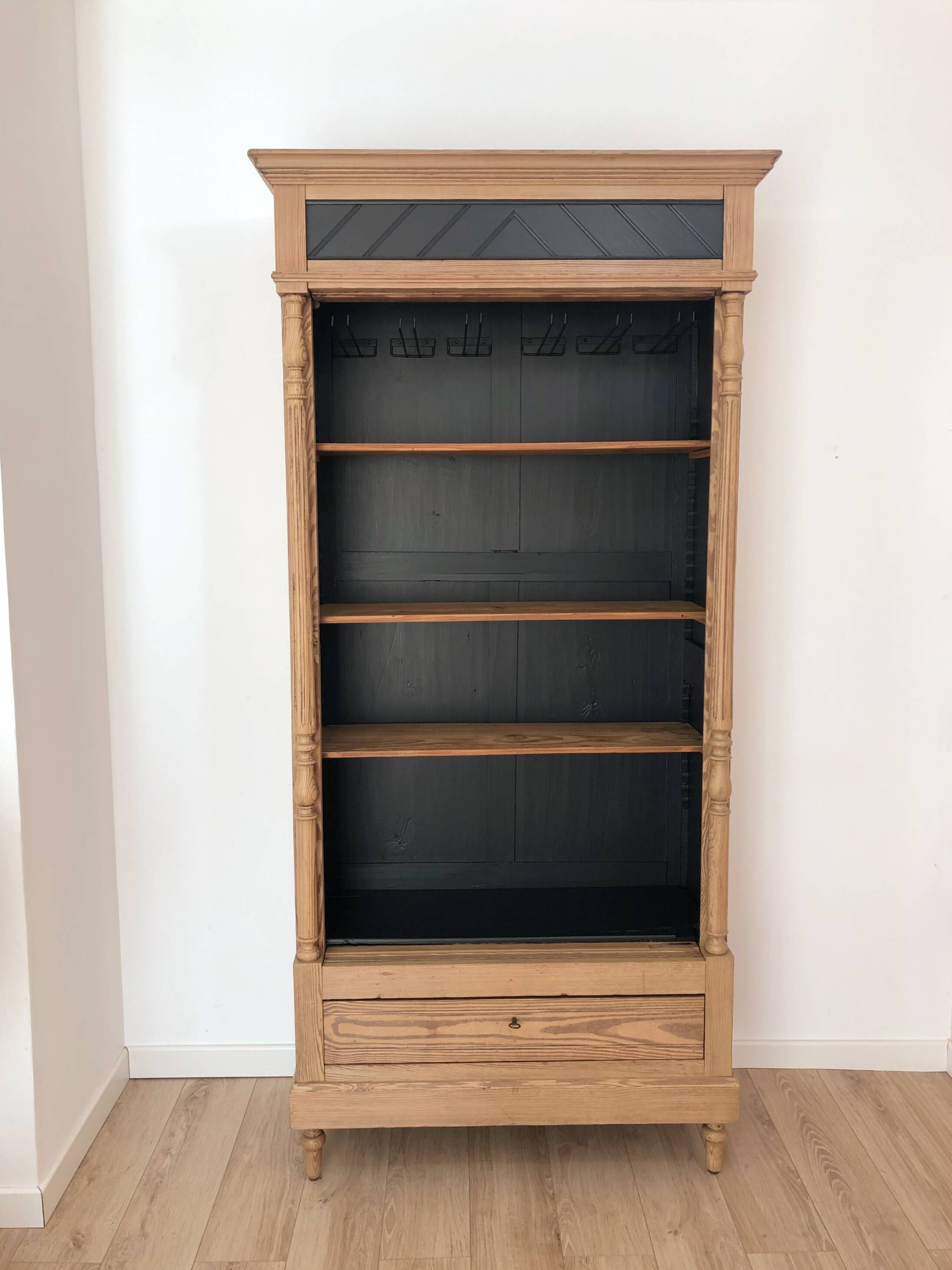 Late 19th/early 20th century solid pine dresser & wine cellar