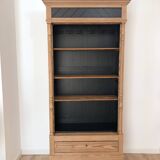Late 19th/early 20th century solid pine dresser & wine cellar