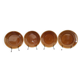 St Amand caramel glazed ceramic dessert plates