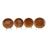St Amand caramel glazed ceramic dessert plates