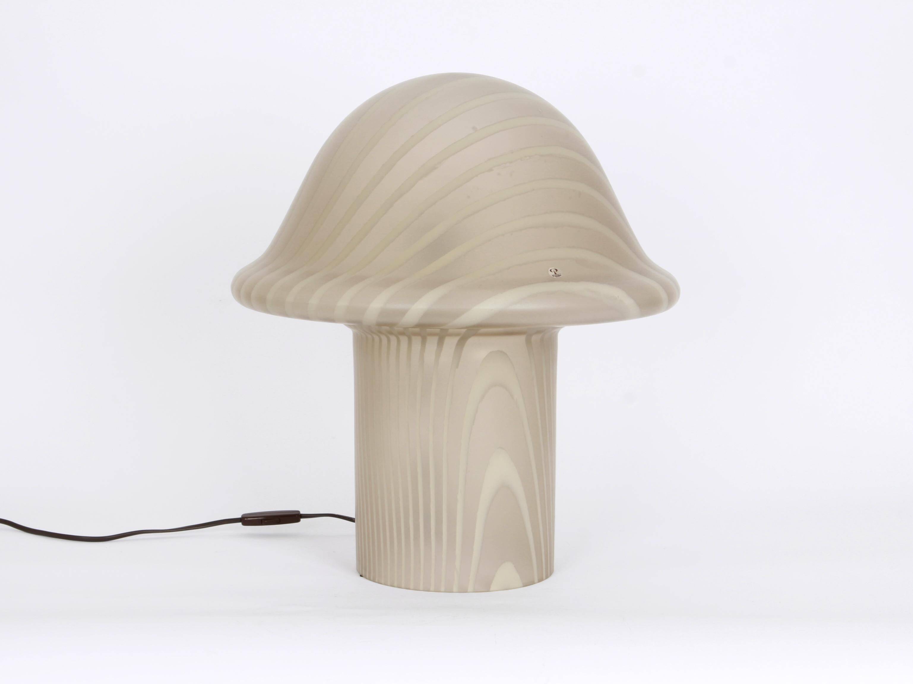 Mushroom Glass Table Lamp by Peill & Putzler, Germany, 1970s